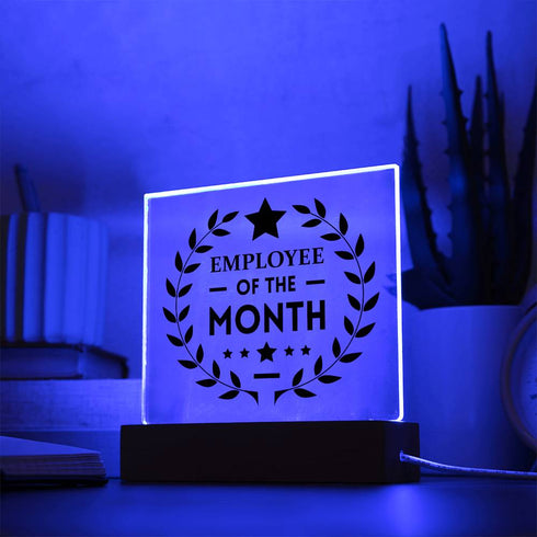 Employee Of The Month - Square LED Plaque