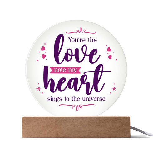 Love Note - LED Circle Plaque
