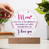 To Mom , My Lighthouse - LED Circle Plaque