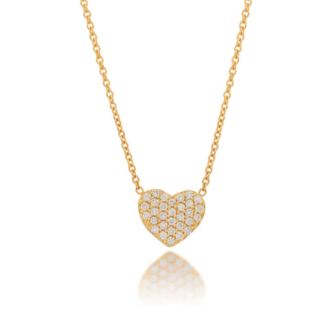 14K Gold Diamond Heart Necklace by Alexis Jae