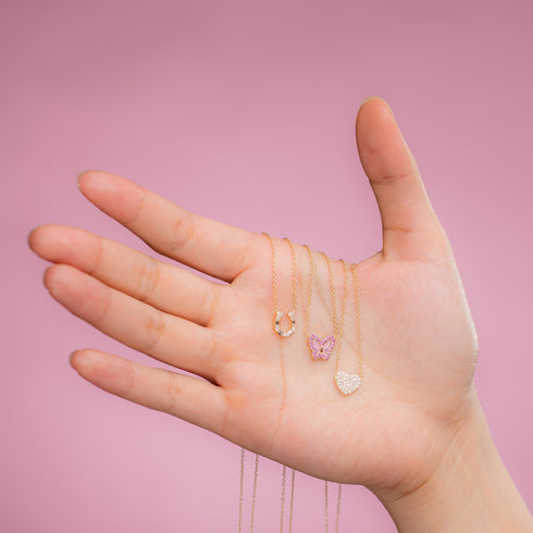 14K Gold Diamond Heart Necklace by Alexis Jae