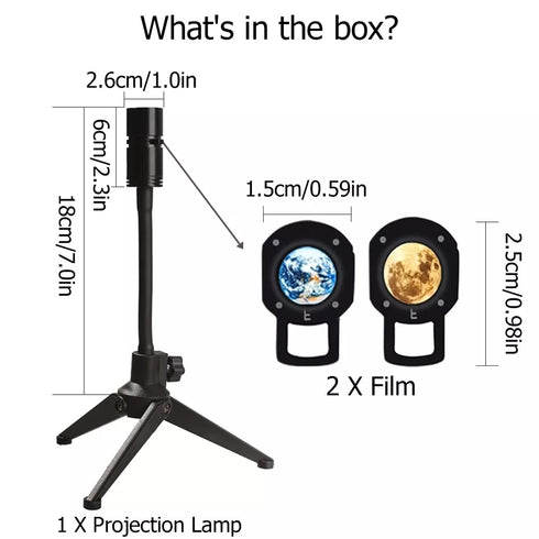 Earth Moon Projection Lamp