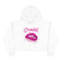 Gemini Glitter Lips Crop Hoodie