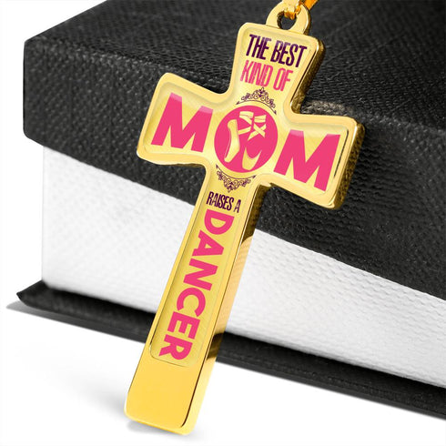 Dancer Mom Cross Necklace