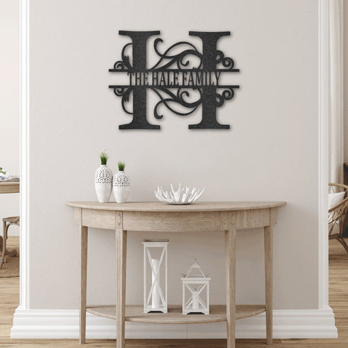 Custom Split Letter Wall Art