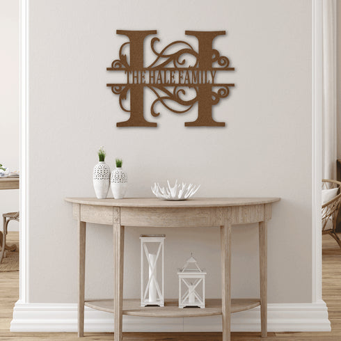 Custom Split Letter Wall Art