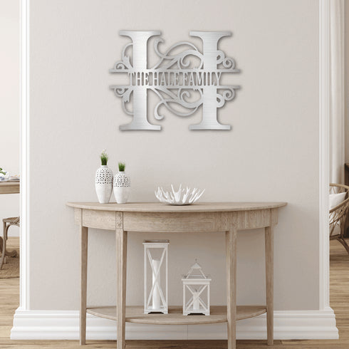Custom Split Letter Wall Art