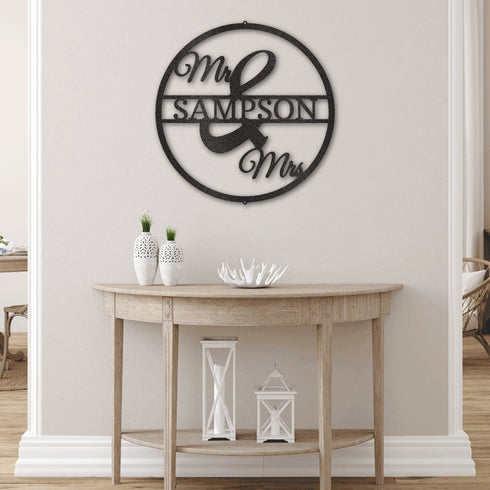 Custom Mr & Mrs Wall Art