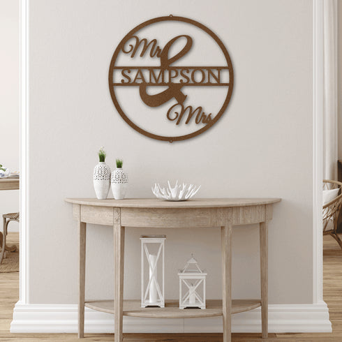 Custom Mr & Mrs Wall Art