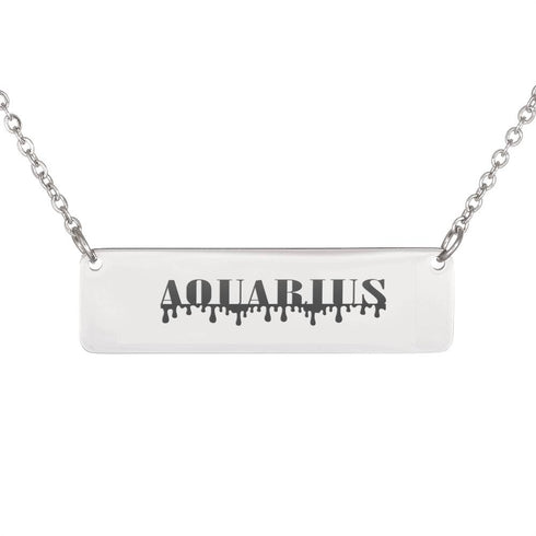Aquaruis Drippping Bar Necklace