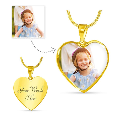 Custom Heart Necklace,Locket Style,Gift for her