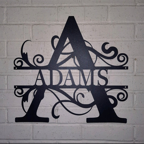 Custom Split Letter Wall Art